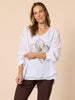 Fleur Flower Print Top - White Gold