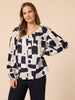 Rive Gauche Top - Navy Multi