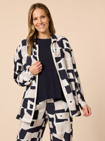 Rive Gauche Shacket - Navy Multi