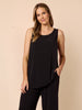 Traveller Pleat Top - Black