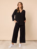 Traveller V Neck Top - Black