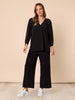 Traveller V Neck Top - Black