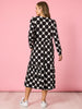 Tres Bien Spot Print Dress - Black/ White