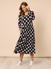 Tres Bien Spot Print Dress - Black/ White