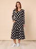 Tres Bien Spot Print Dress - Black/ White