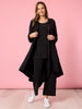 Traveller Longline Collar Cardigan - Black
