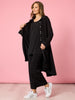 Traveller Longline Collar Cardigan - Black
