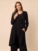 Traveller Longline Collar Cardigan - Black