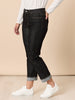 The Retro Cuff Straight Leg Jean - Black