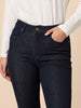 The Retro Cuff Straight Leg Jean - Dark Denim