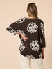 Florentine Floral Print Top - Coffee Ivory