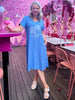 Over the Moon Dress - Blue