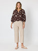 Canopy Embroidered Top - Coffee