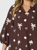 Canopy Embroidered Top - Coffee