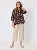 Canopy Embroidered Top - Coffee