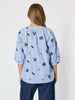Botanica Embroidered Floral Shirt - Navy/White