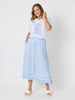 Surfside Stripe Print Skirt - Blue/White