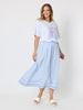 Surfside Stripe Print Skirt - Blue/White