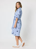 Botanica Floral Embroidered Shirt Dress - Navy/White