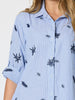 Botanica Floral Embroidered Shirt Dress - Navy/White