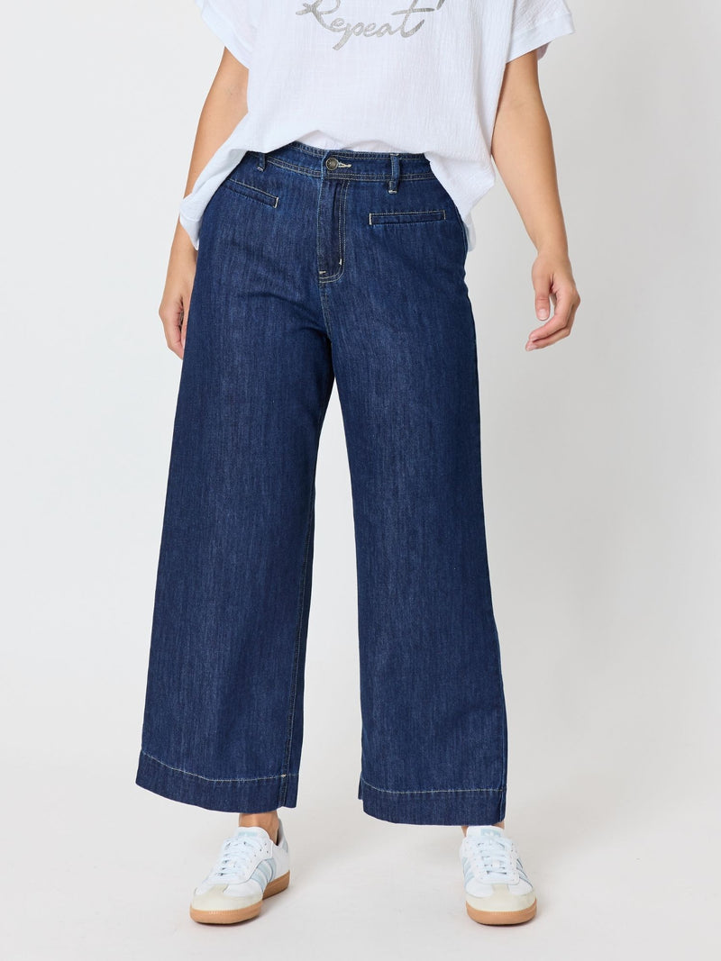 Urban Denim Cropped Pant - Dark Denim