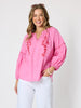 Coral Coast Embroidered Top - Rose