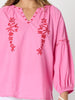 Coral Coast Embroidered Top - Rose