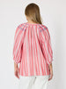 Seaport Embroidered Stripe Top - Red White