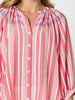 Seaport Embroidered Stripe Top - Red White