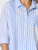 Miramar Stripe Print Shirt  - Blue/White