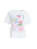 Laguna Graphic Print Cotton Tee - White