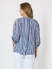 Montecito Stripe Print Top - Navy/White