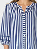 Montecito Stripe Print Top - Navy/White