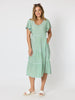 Kalahari Stripe Print Dress - Apple White