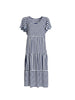 Kalahari Stripe Print Dress - Navy/White