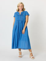 Acacia Cotton Dress - Azure