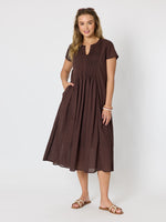 Acacia Cotton Dress - Coffee