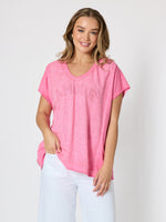 Belle Amour Embroidered Top - Rose