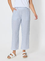Amalfi Stripe Print Pant - Azure White