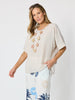 Riviera Relaxed Stripe Top - Natural