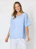 Riviera Relaxed Stripe Top - Pale Blue