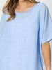 Riviera Relaxed Stripe Top - Pale Blue