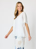 Riviera Relaxed Stripe Top - White