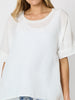 Riviera Relaxed Stripe Top - White