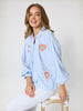 The Palms Embroidered Shirt - Blue/White