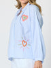 The Palms Embroidered Shirt - Blue/White