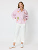 The Palms Embroidered Shirt - Musk White