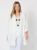 Lagoon Palm Floral Embroidered Shirt - Ivory