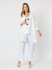 Lagoon Palm Floral Embroidered Shirt - Ivory