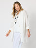 Lagoon Palm Floral Embroidered Shirt - Ivory
